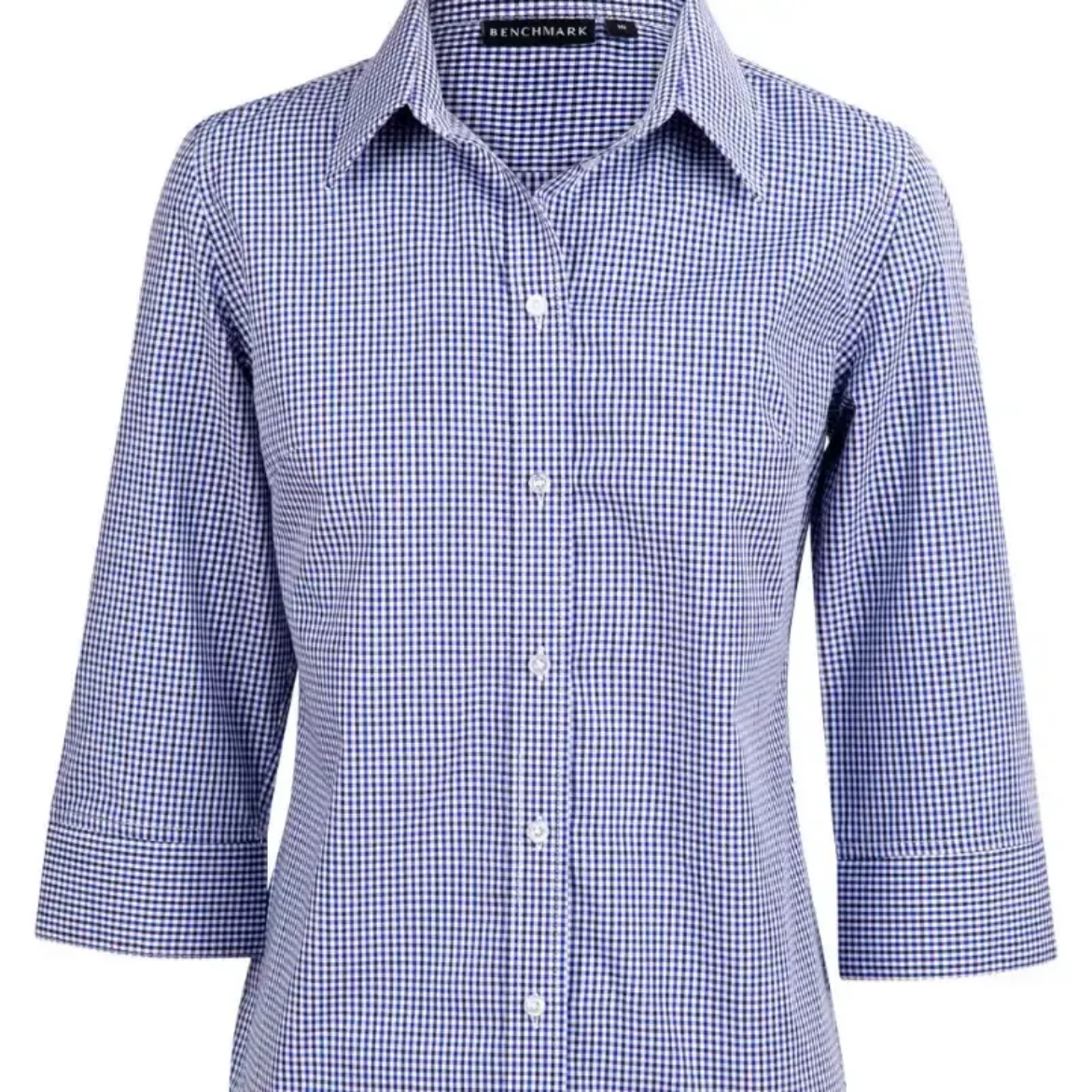 Picture of Winning Spirit, Ladies Gingham 3/4 Sleeve Shirt